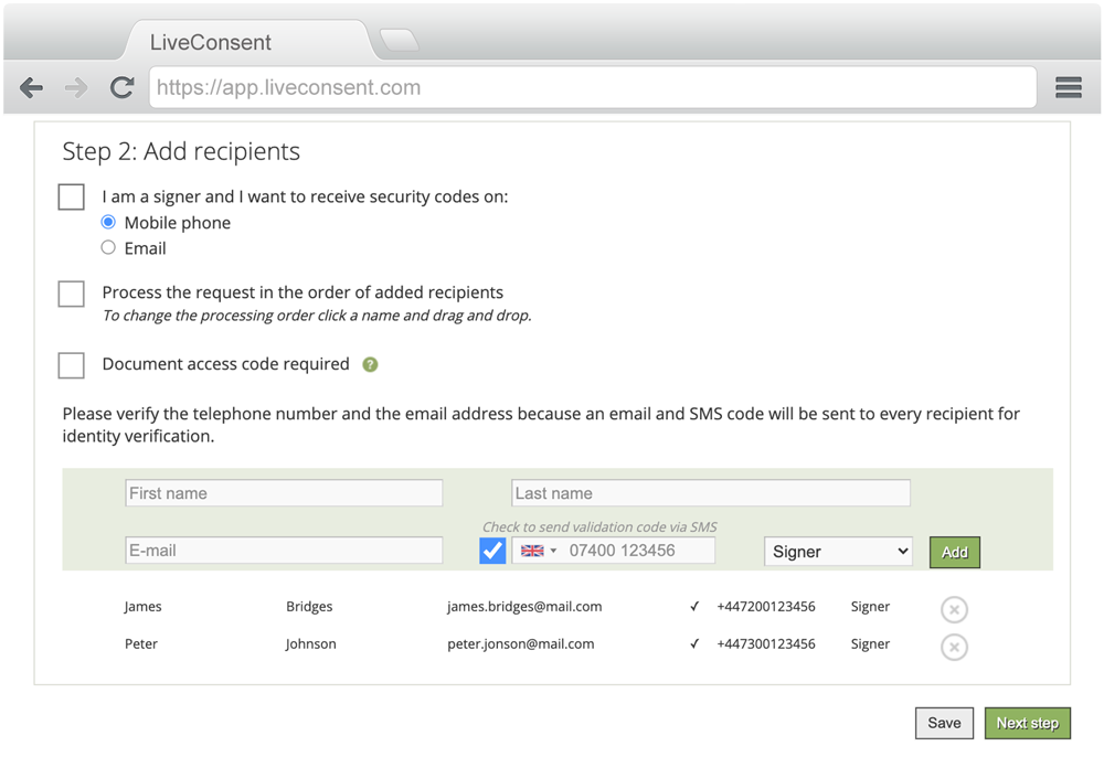 LC-en-02 ajout-destinataires-signature-screen